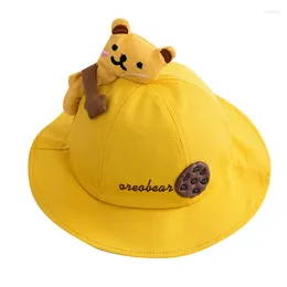 Chapeaux Baby Boy Hat For Children Bucket Girl Kids Cartoon Sunhat Cotton Printemps Summer Toddler Outdoor Visor