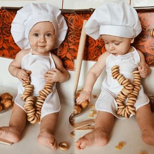 Hoeden baby chef schort hoed voor kinderkostuums koken kostuum geboren pography prop