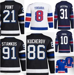 Adam Fox Jerseys Chris Kreider Mika Zibanejad Artemi Panarin Ranger Lightning Igor Shesterkin Jerseys de hockey Steve Stamkos Nikita Kucherov Point Vasilevskiy