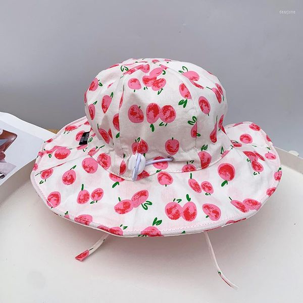 Sombreros nacidos sombrero de bebé lindo algodón niño niña gorra princesa infantil niño capó verano sol niño protector solar ajustable