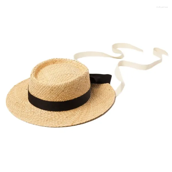 Sombreros Niños Niñas Paja elegante para el sol Gorras antideslumbrantes Anti UV todo el día Verano debe tener accesorio Armario Essenti