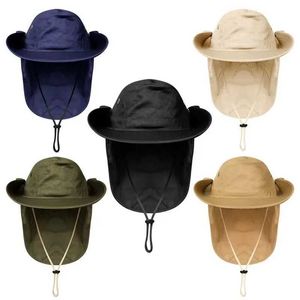 Chapeaux Bucket chapeaux pour hommes chapeau de seau avec châle face et protection du cou d'été respirant randonnée extérieure camping chapeau de pêche couche