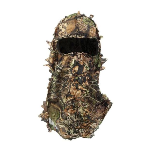 Chapeaux Camouflage Maple feuillu en feuilles 3d masque de ghillie Signière Sniper Camouflage camouflage Hunting Fishing Headgear Camo Chapeau et gants