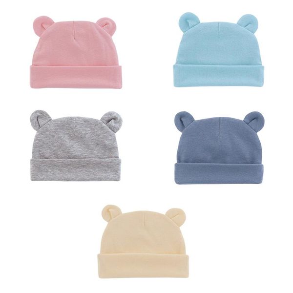 Chapeaux Casquettes Born Chapeau Avec Oreilles Coton Chaud Accessoires Bébé Fille Garçon Tricot Infant Toddler Beanie Cap Filles