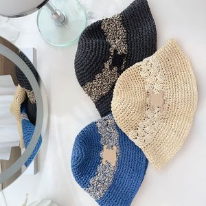 Chapeaux Designers Femmes Chapeaux de paille de voyage d'été pour femmes chapeaux de seau coloré décontracté