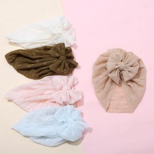 Chapeaux Bonnets élastiques casquette enfant en bas âge couvre-chef bébé fille Turban chapeau né infantile Bonnet bandeaux Super doux maille pull