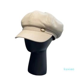 Chapeaux Chapeau de soleil d'automne et d'hiver pour hommes et femmes Bonnet de créateur Brim Newsboy Hats