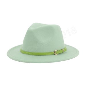 Chapeaux pour femmes hommes Fedora casquettes couleur unie luxe formel Panama large bord chapeau automne hiver femmes chapeaux Gorras