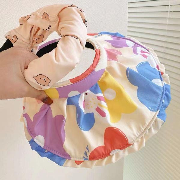 Chapeaux Foux Soleil Enfants Grils Garçons Couleur Décoration Plage Large Bord Couverture Visage Vide Haut Visière Parasol Protection Uv Solaire 2023