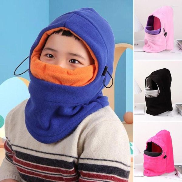 Sombreros Niños Cuello térmico Cálido Invierno Esquí Máscara Capucha Capucha Cara completa Niños Pasamontañas Sombrero