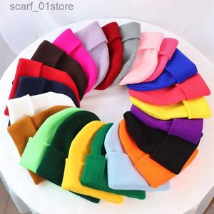 Hoeden Sjaals Sets 38 nieuwste kleuren unisex hoeden wol acryl gebreid C dameskralen geschikt voor herfst winter warmte elasticiteit Skullies effen gorillaC24319