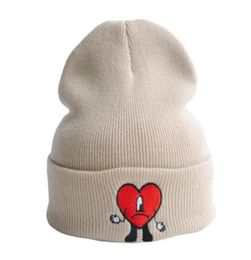 Hoeden sjaals sets badbunny slecht konijn geborduurd hoed Europese herfst en winter warme wollen beanie hoeden voor mannen en vrouwen G6051298