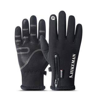 Chapeaux Foulards Ensembles Cinq Doigts Gants Gants d'hiver Hommes Étanche Équitation Ski Froid Unisexe Écran Tactile Antidérapant Moto Chauffage Garder Au Chaud 211124