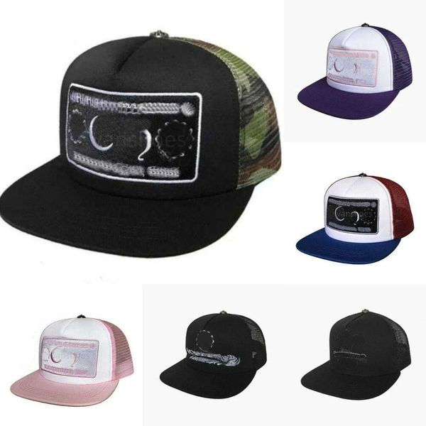 Chapeaux Foulards Ensembles Chapeaux Foulards Ensembles Casquettes Nouveau 2023 Casquettes de créateurs de fleurs croisées Coeurs de baseball Hommes Snapbacks bleu noir femmes chapeaux de haute qualité marque ch casquette 23ss ch