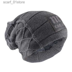 Hoeden Sjaals Sets Nieuwe Hoge Kwaliteit Mode Heren Hoed Winter Warm Gebreide Mutsen Heren Dikke Hoed Merk Skullies Volwassen cs mx-321C24319