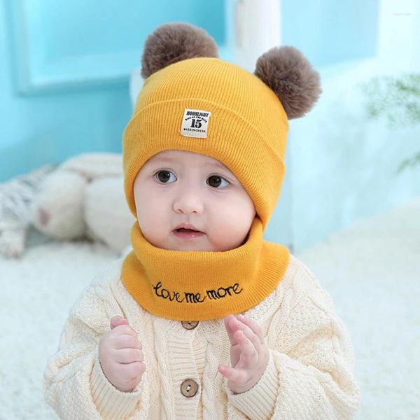 Chapeaux couleur unie bonnet doux pour la peau hiver bébé chapeau tricoté pour enfants filles garçons fille bonnets casquettes