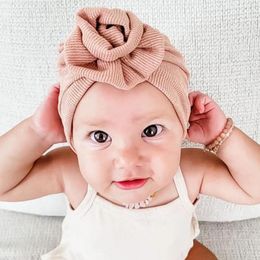 Sombreros Primavera Verano Nacido Bebé Niña Bowknot Turbante Nudo Envolturas para la cabeza Infantil Niños Bonnet Gorro Sombrero Pografía Accesorios