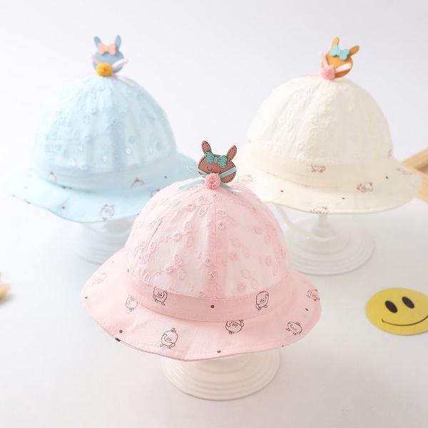 Chapeaux été bébé seau chapeau enfants soleil Intant enfant en bas âge plage casquette Sunbonnet Fedoras extérieur crème solaire pêcheur bonnet casquettes