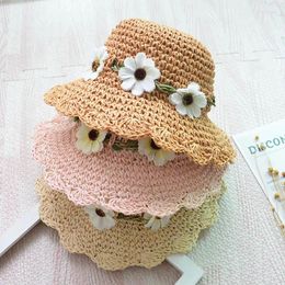 Chapeaux Suncreen Beach Baby Hat Spring and Summer Flowers Sunshade Sandal Sandal Universal pour garçons Girls Gift