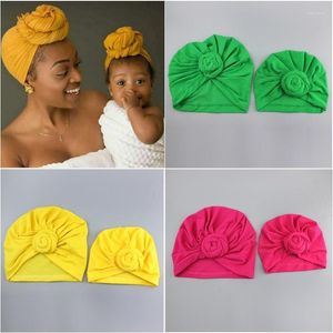 Chapeaux Type bébé Parent-enfant noué bandeau chapeau mode manches casquette femme pour femmes et casquettes
