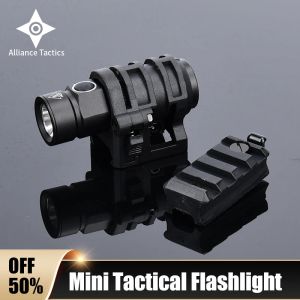 Hoeden wadsn mini tactische zaklamp voor helmhoed klemhouder 20 mm picatinny rail mount helm verkenner led lichte jacht accessoires