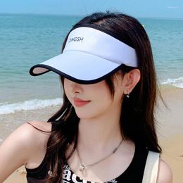 Chapeaux de soleil d'été pour femmes, casquette de sport coréenne, joli bandeau de cheveux, à la mode, casquette de Baseball
