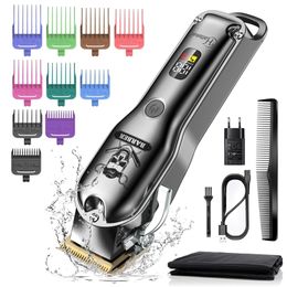 HATTEKER HAAR CLIPPER MENS baard Trimmer ProfessionalCordless oplaadableHair Cutter Kit Barber Shop Strong Power 220712