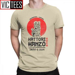 Hattori Hanzo Warrior T-shirt Tops Ronde hals Korte Mouwen Tiener Tees Grappig 100% Katoenen T-shirt voor Mannen G1222