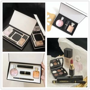 Ensemble de maquillage de marque Haute collection rouge à lèvres mat 15 ml parfum 3/5/6 en 1 kit cosmétique avec boîte-cadeau pour femmes cadeaux pour dames parfums livraison rapide