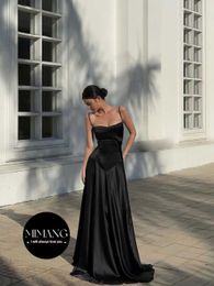 Haute Couture Waigband Black Fishbone Robe de soirée Robe Salcoes Sous-sounge Longue robe de soirée Robe 7 Couleur