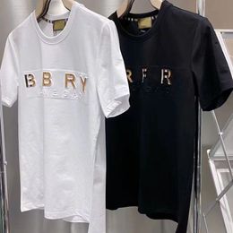T-shirt femme Haute Edition Vêtements de mode française Deux lettre B imprimé graphique paire mode coton col rond S 5XL haut à manches courtes T-shirt BRR