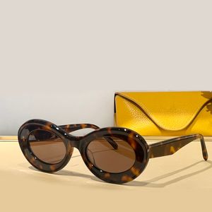 Lunettes de soleil ovales marron havane femmes lunettes de soleil d'été gafas de sol Sonnenbrille UV400 lunettes avec boîte
