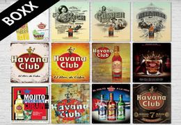 Havana Club Rum Vintage Metal Tin Signs Retro Beer Letters Gedrukte plaquette voor Bar Pub Club Man Cave Drink Wall Decor3438647
