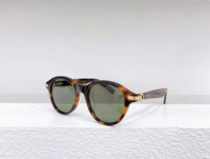 Havana Green Round Round zonnebrillen Mannen Zomer Sunnies Gafas de Sol Designers Zonnebriltinten Occhiali Da Sole UV400 Eyewear