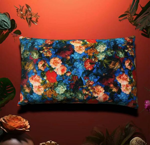 Avoir un remplissage 1kg oreiller à fleurs noires 4874CM coussin/coussin décoratif nouveau designer imprimé léopard luxueux avoir un oreiller décoratif salon