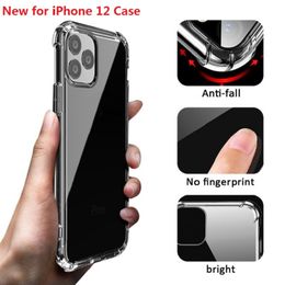 Transparante mobiele telefoonhoes voor iPhone 15 14 1213 11 Pro MAX XS XR 8 7 15Pro Plus Antiklopmiddelen TPU Beschermende luxe ontwerper Schokbestendige hoesjes Cover