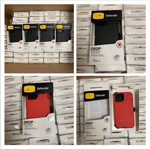 Tener OtterrBox Logo Phone Case Defender Series para iPhone 15 14 13 12 11 Pro Max Xs Max XR X Estuche a prueba de golpes de grado militar Estuche híbrido para robot con clip para cinturón Embalaje en caja