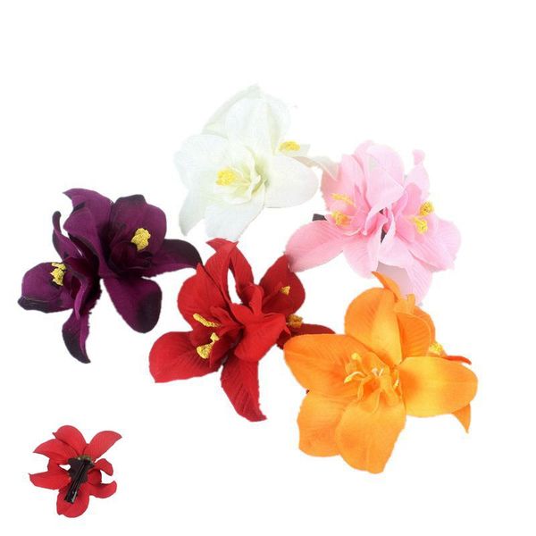 Hawaii Double fleur pinces à cheveux mariage mariée chapeaux femmes vacances plage épingles à cheveux Barrette coiffure cheveux accessoires