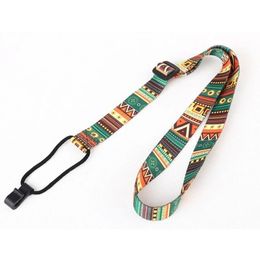 Sangle de guitare hawaïenne, motif ethnique, Clip en Nylon réglable sur ukulélé, ceinture avec crochet, accessoires de guitare