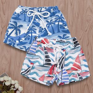 Plage hawaïenne imprimé bébés garçons camions de natation enfants garçon shorts pantalons pour nager enfants maillot de bain