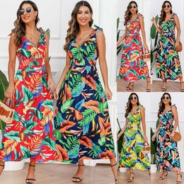 Jupe de plage hawaïenne, robe longue imprimée pour femmes, été 2024