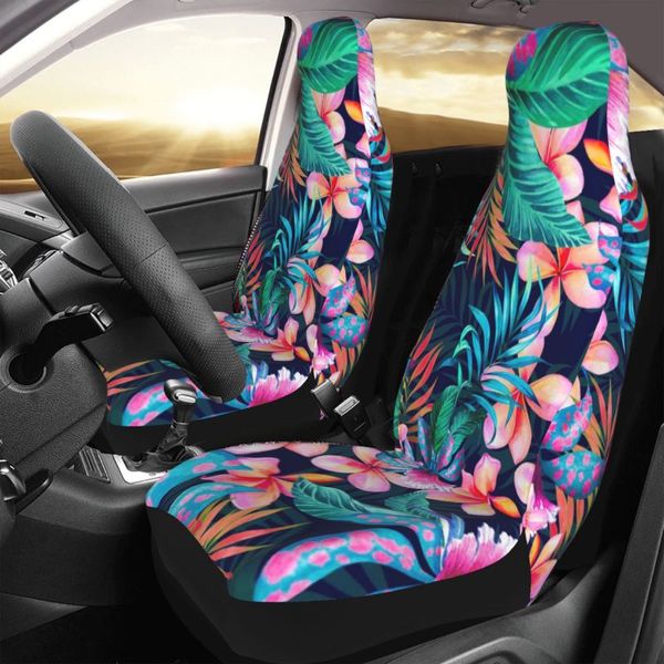 Hawaiian Floral to Seat Covers for Front of 2, Vehicle Seat Protector Car Pet Mat ajustez la plupart des voitures, camion