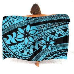 Châle de châle Sarong Hawaï Sarong personnalisé Polynésien Seaside Soft Fabric Summer Lightweight Anti-Slip Coat 2024 tablier