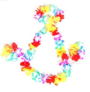 Hawaiian Hula Hawaii Grass Jirts Accessoires Band 1pc Garland 1PCS 2PCS WRISTLETSANTSANTS 4PCSET POUR COSUTUMES DE PARTY M9431994