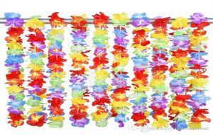 Hawaiian Rainbow Flower Leis Artificial Flower Beach Garland Collier Luau Party Gay Pride 40 pouces Multi Colour3911220