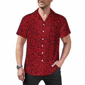 Hawaiian Sexy Rode Luipaard Vlekken Heren Shirts Voor Man Kleding Casual Vintage Y2k Zomer Strand Street Style Plus Size blouse G6Ld #