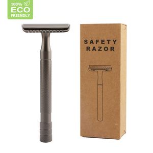 Haward Heren Double Edge Safety Razor Classic Metal Handleiding Scheerscheermes met 10 Blades REOSBAREZERO WSTEECO VRIENDELIJK P0817