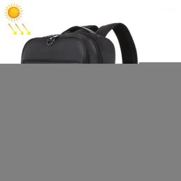 HAWEEL Mochila solar 14W Panel solar Mochila alimentada Bolsa para computadora portátil Resistente al agua Gran capacidad con puerto de carga USB externo1