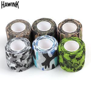 Mango de máquina Hawink venda a prueba de golpes sin deslizamiento de tatuaje de camuflaje elástico de camuflaje de cinta elástica desechable.