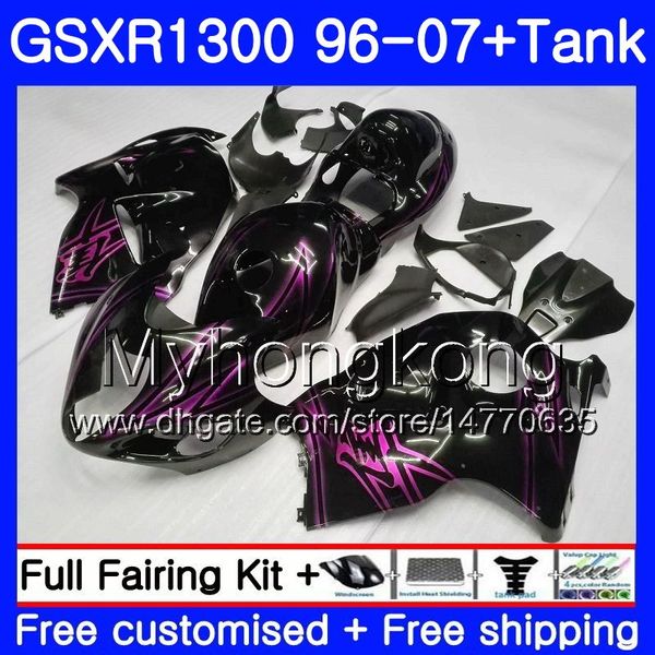 Hayabusa para SUZUKI GBlack pink SXR1300 96 97 98 99 00 01 07 Kit 333HM.173 GSXR 1300 GSX-R1300 1996 1997 1998 1999 2000 2001 2007 Carenado